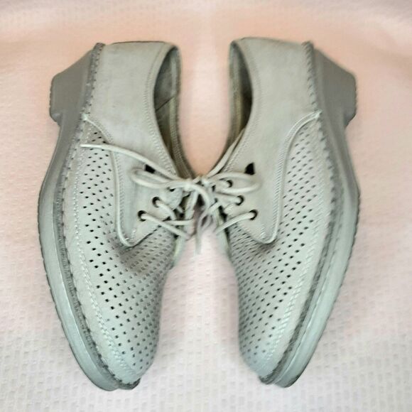 Finn Comfort Shoes Gray Women Size US 8 / UK 5 1/2 Oxford Perforated Germany - Picture 5 of 7